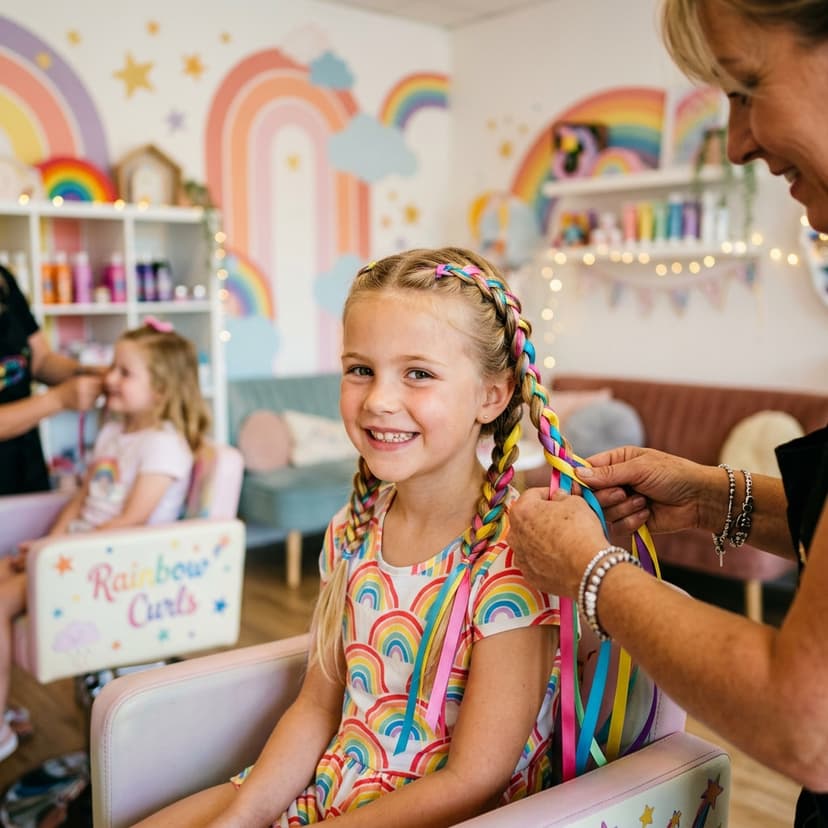 Trenzas con cintas de colores